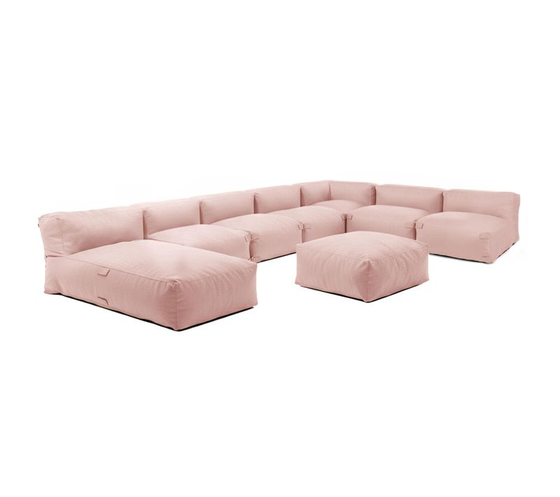 Salon De Jardin Modulable 8 Places Rose Poudré Mixi