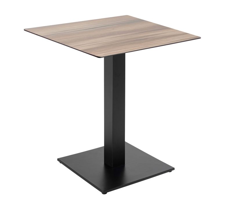 Table à Manger 70 X 70 Cm Revêtement Chêne Foncé Opéra