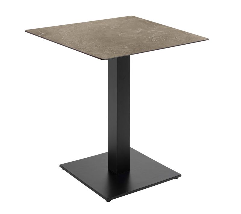 Table à Manger 70 X 70 Cm Revêtement Marbre Blanc Opéra