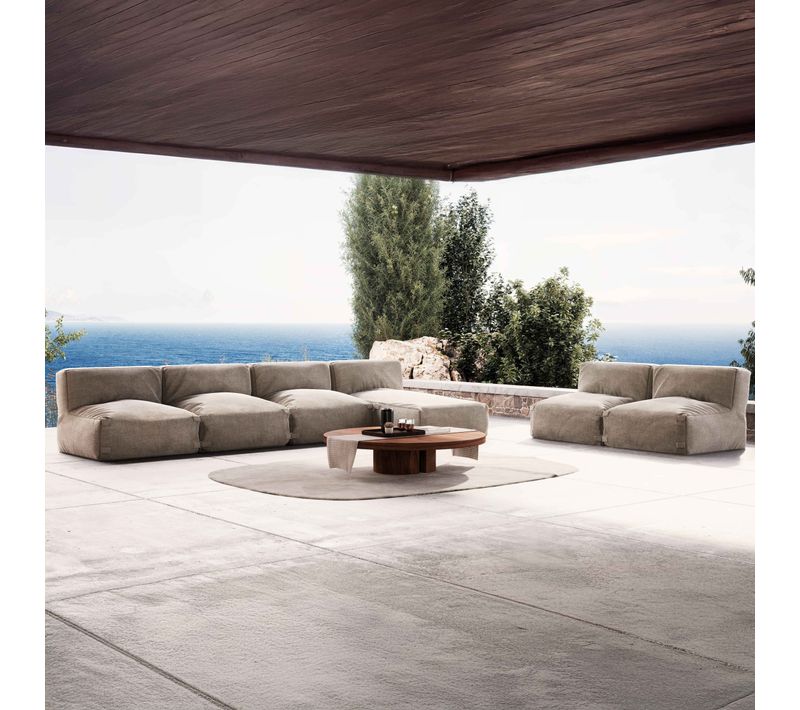 Salon De Jardin Modulable 6 Places Beige Mixi