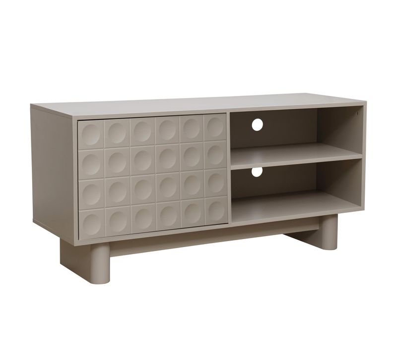 Meuble TV Rectangulaire 1 Porte L120 Cm Beige