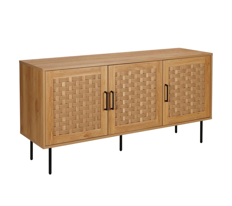 Buffet 3 Portes Scandinave Rectangulaire L150 Cm Bois