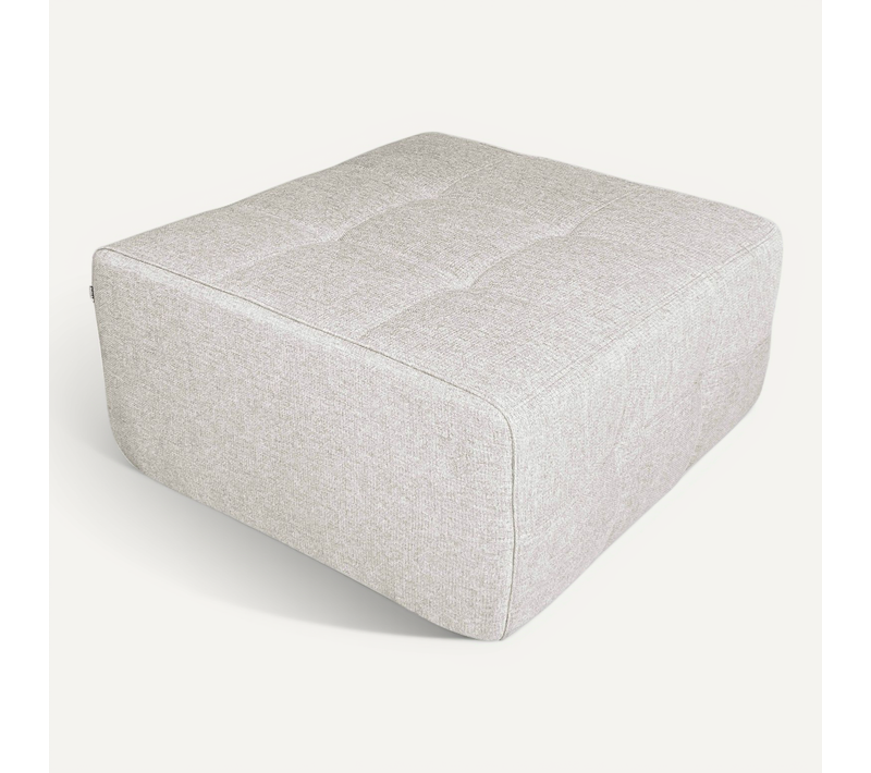 Pouf Compressé D'intérieur En Velours écru Snuggy