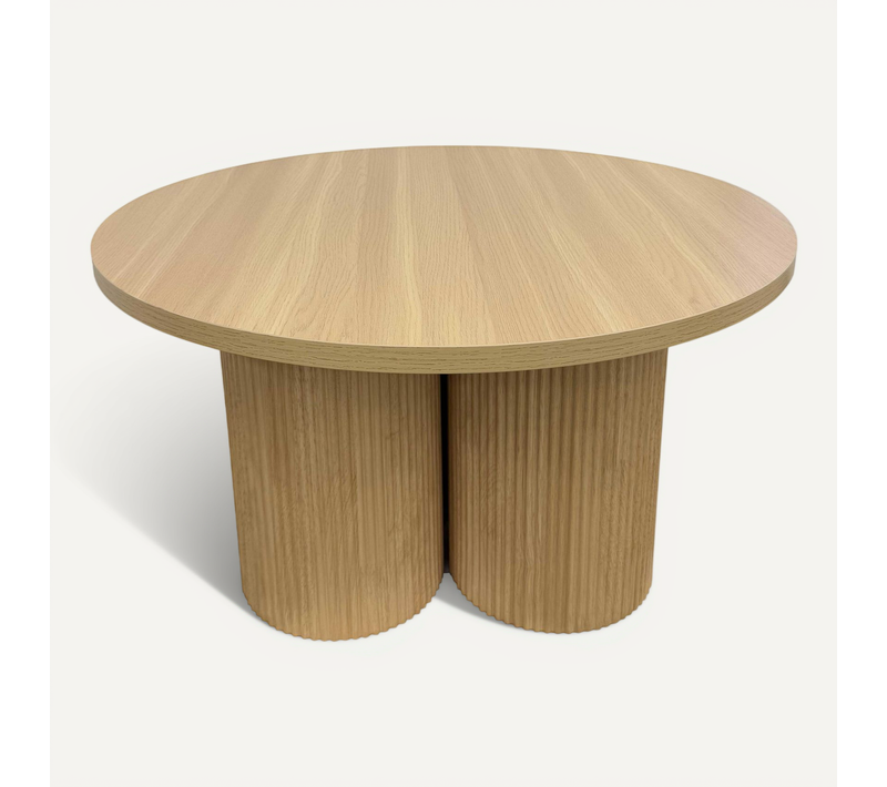 Table Basse Ronde 80 Cm Scandinave Bois Clair June