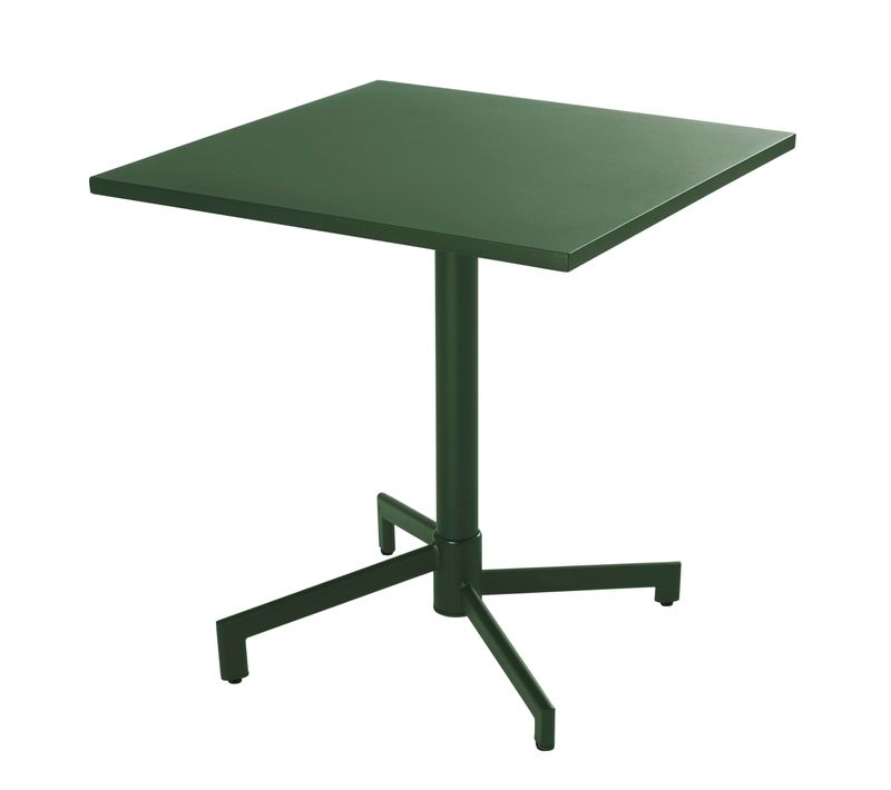 Table De Jardin Carrée Bistrot Plateau Rabattable 70 Cm Vert Forêt