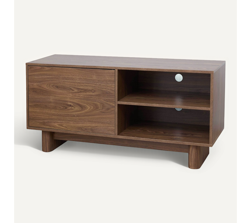 Meuble TV 120 Cm Scandinave Bois Foncé Bowy
