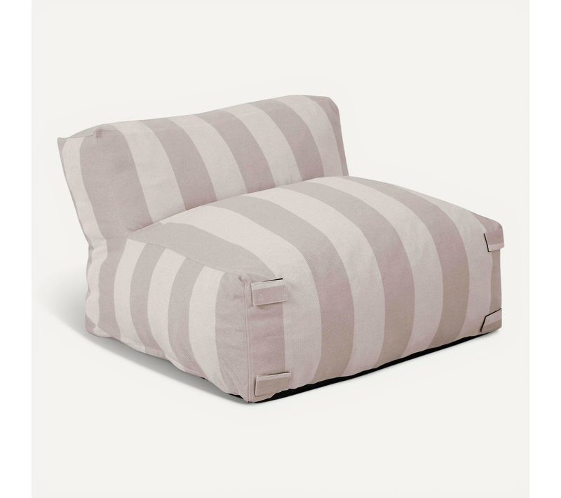 Fauteuil De Jardin Rayé Pour Canapé Modulable Beige Mixi
