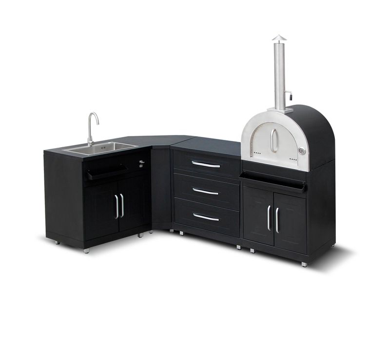 Cuisine Extérieure Acier 4 éléments Avec Four à Pizza Memphis