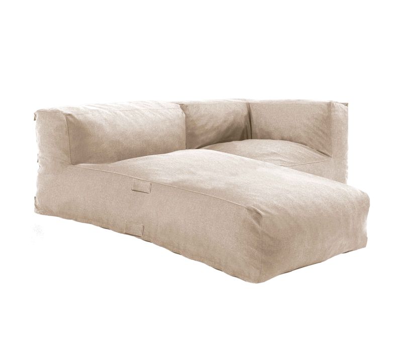 Salon De Jardin Modulable Un Fauteuil D'angle Et 1 Méridienne Beige Mixi