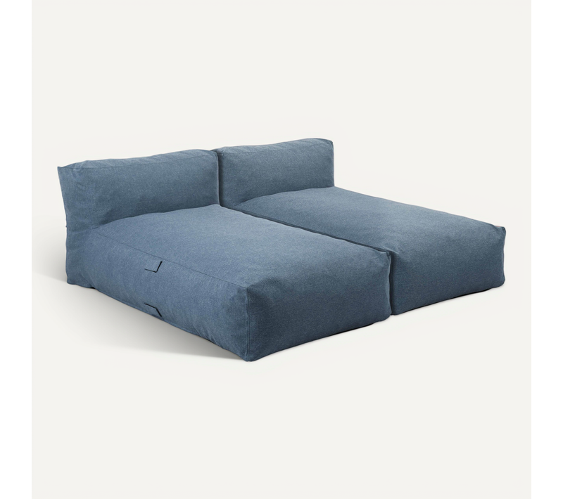 Salon De Jardin Modulable Avec 2 Méridiennes Bleu Pacific Mixi