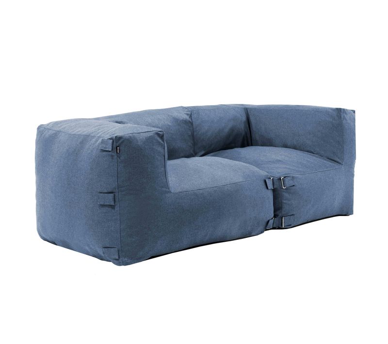 Salon De Jardin Modulable Avec 2 Fauteuils D'angle Bleu Pacific Mixi