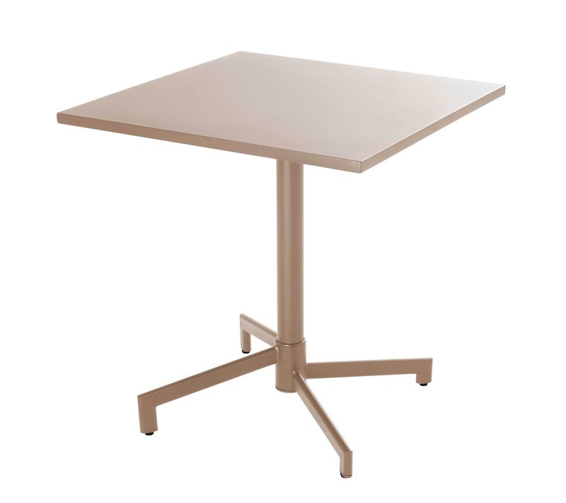 Table De Jardin Carrée Bistrot Avec Plateau Rabattable 70 Cm Taupe