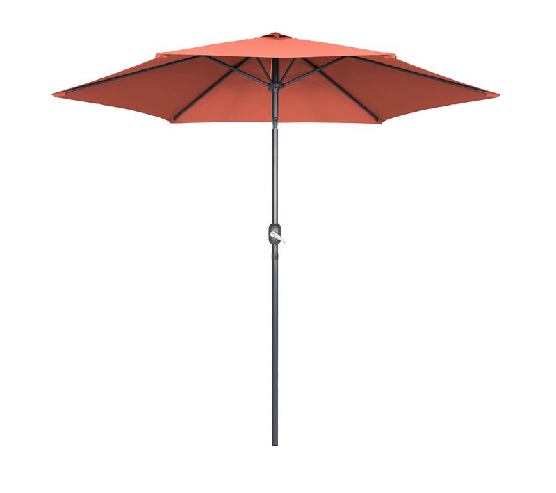 Parasol Droit 3m Inclinable à Manivelle En Aluminium Terracotta Matera