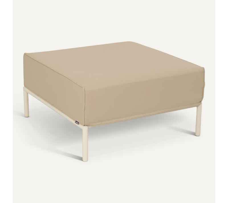 Pouf Pour Salon De Jardin Modulable En Tissu Beige Patio