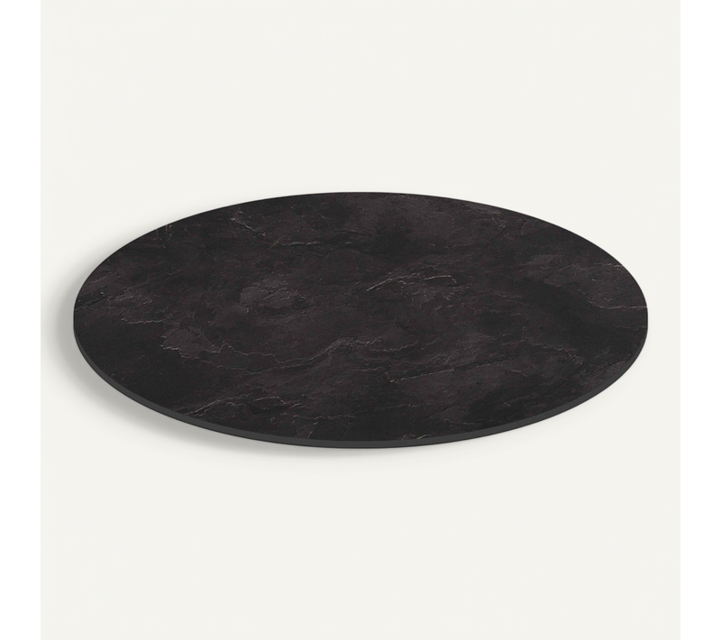 Plateau De Table Ronde 60 Cm 4 Places Ardoise Opera