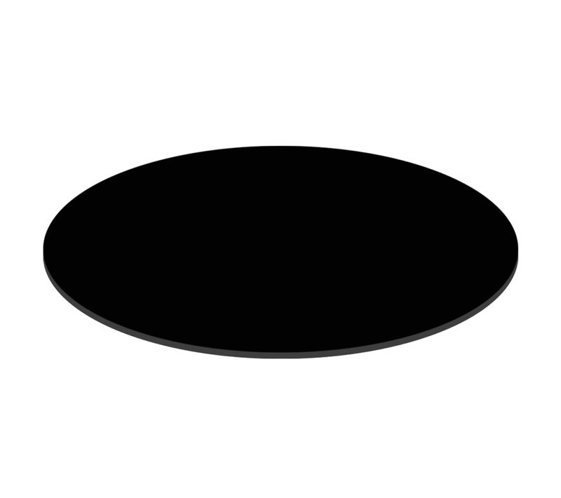 Plateau De Table De Jardin Rond Hpl 70 Cm Noir Opera