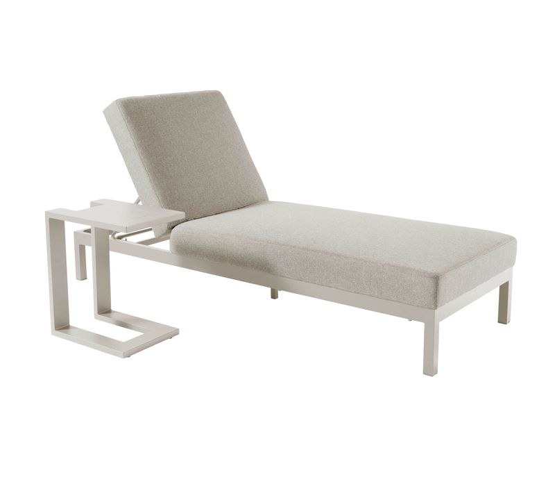 Ensemble Bain De Soleil Avec Tablette En Aluminium Crème Galapagos