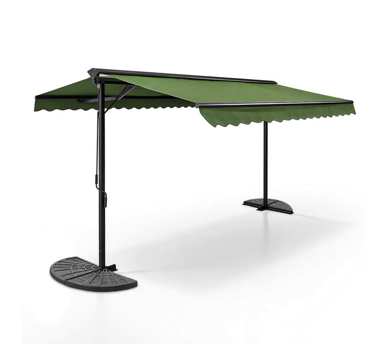 Store Double Pente 3 X 4m Et 4 Dalles Lestées Vert Cactus  Delgada