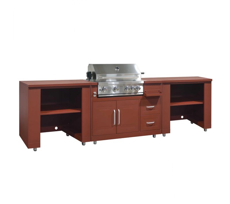 Cuisine D'extérieur 3 élements Avec Barbecue Brique Memphis