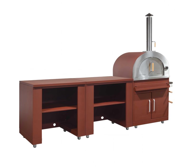 Cuisine Extérieure 3 éléments Avec Four à Pizza Brique Memphis