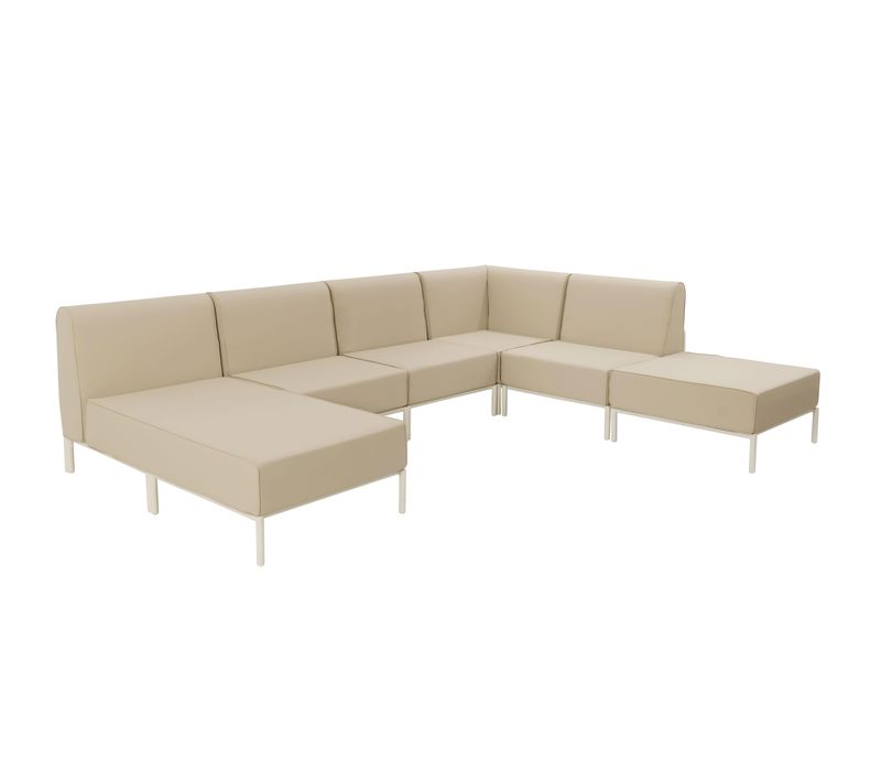Salon De Jardin Bas Modulable Uni 6 Places Beige Patio