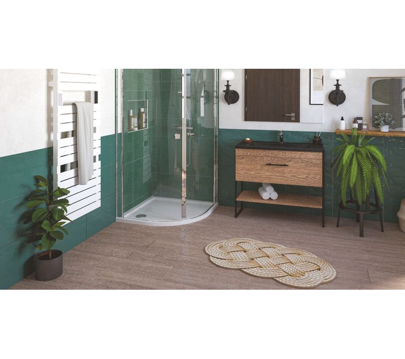 Receveur De Douche  Bull - 1/4 De Cercle 90cm - Smc - Blanc - Extra-plat