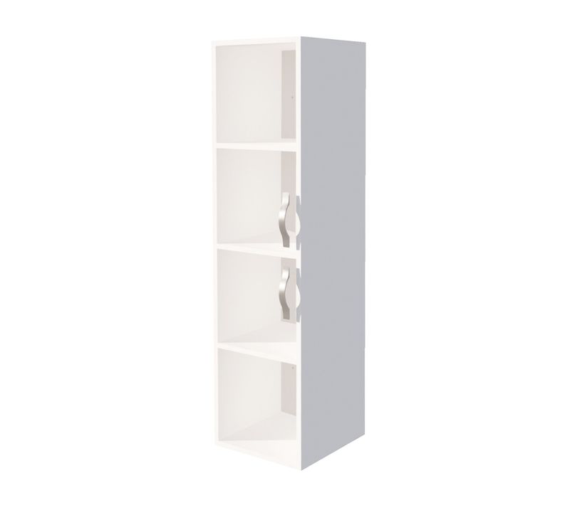 Caisson De Colonne De Salle De Bain Mixy - 30cm - Blanc - Mélaminé - Livré En Kit