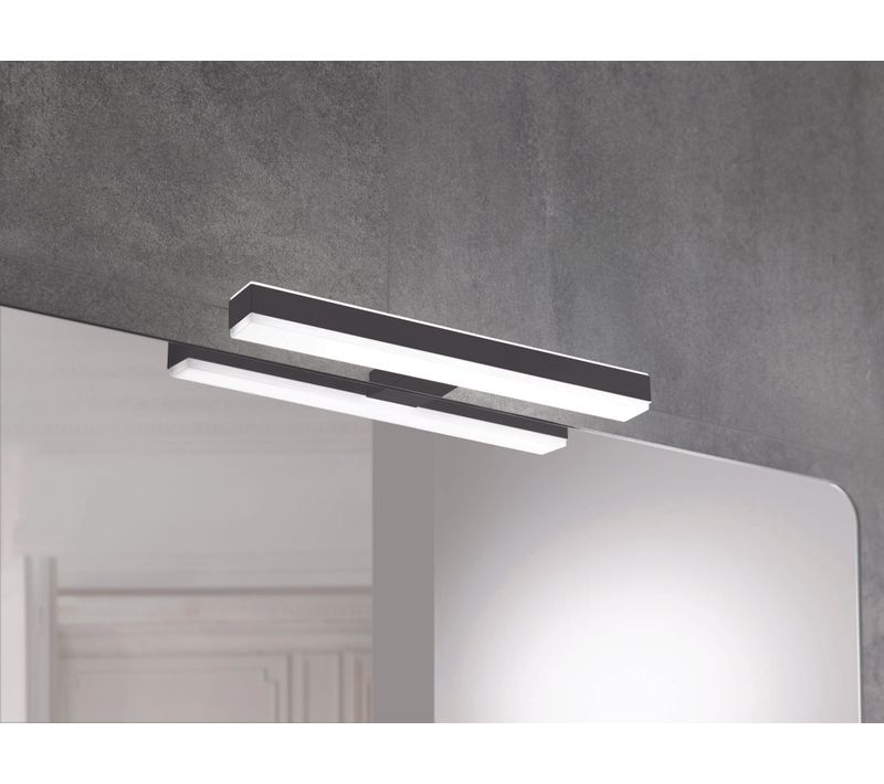 Applique LED Elise - 300mm - Corps En Abs Et Diffuseur En Ebirex - Noir Et Blanc
