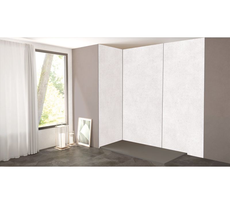 Pack Complet De Montage Panneaux Muraux Terrazzo 200 Cm - Profilé Chromé Inclus