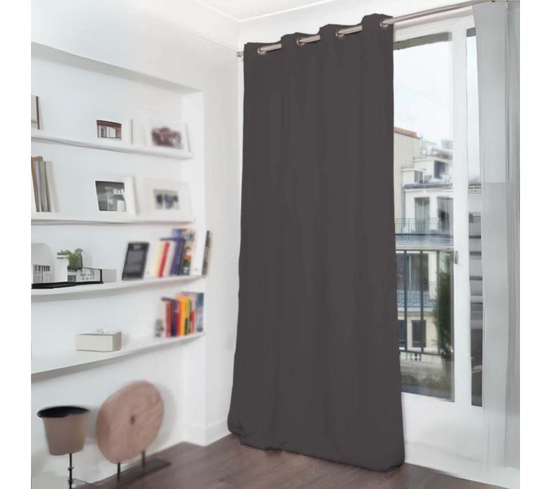 Rideau Phonique Occultant Et Thermique - 145x180 Cm - Argent