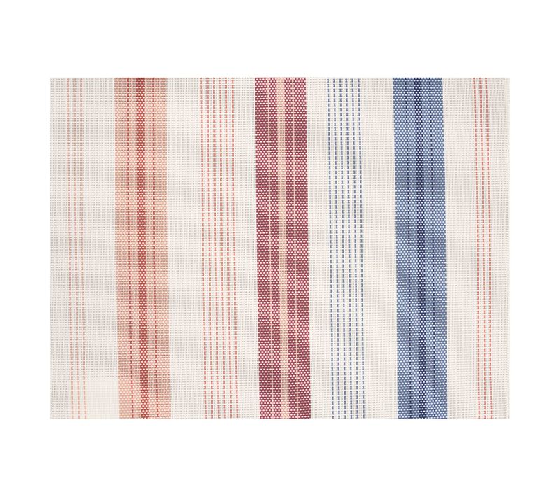 Set De Table Rayé Plastique - 35x50 Cm - Brique