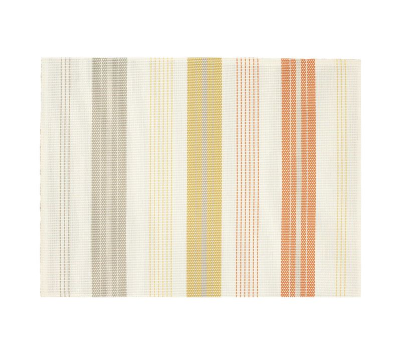 Set De Table Rayé Plastique - 35x50 Cm - Jaune