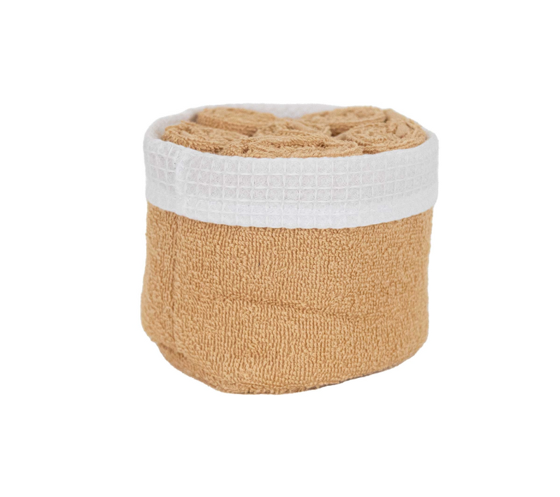 Panier Invité Avec Serviettes - 30x30 Cm - Sable