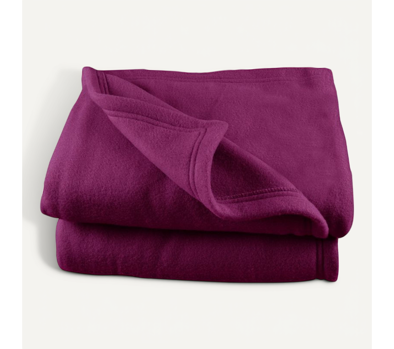 Couverture Polaire 240 X 260 Cm "grande Largeur" Prune - Violet - 240x260 Cm