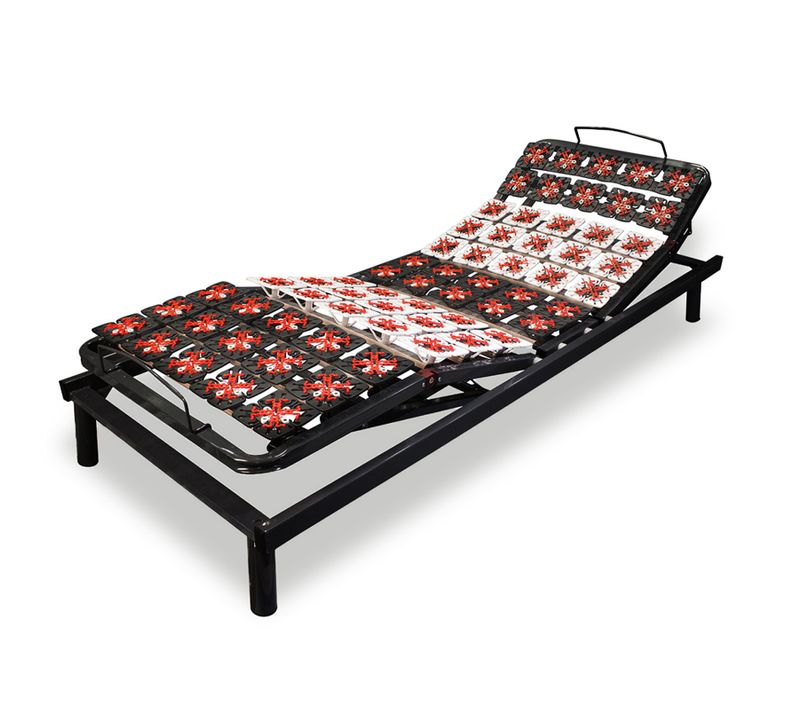 Lit Électrique 70x200 Cm - Sommier Encastrable à Plots - Moteur Et Télécommande Inclus