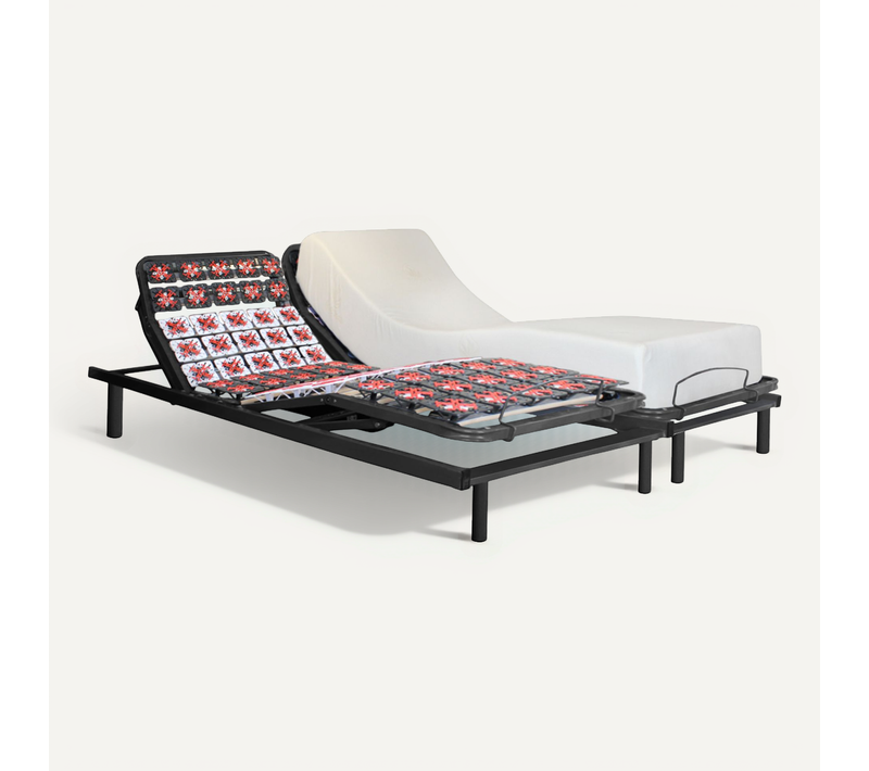 Lit Électrique 160x200 Cm - Sommier Encastrable à Plots - Moteur Et Télécommande Inclus