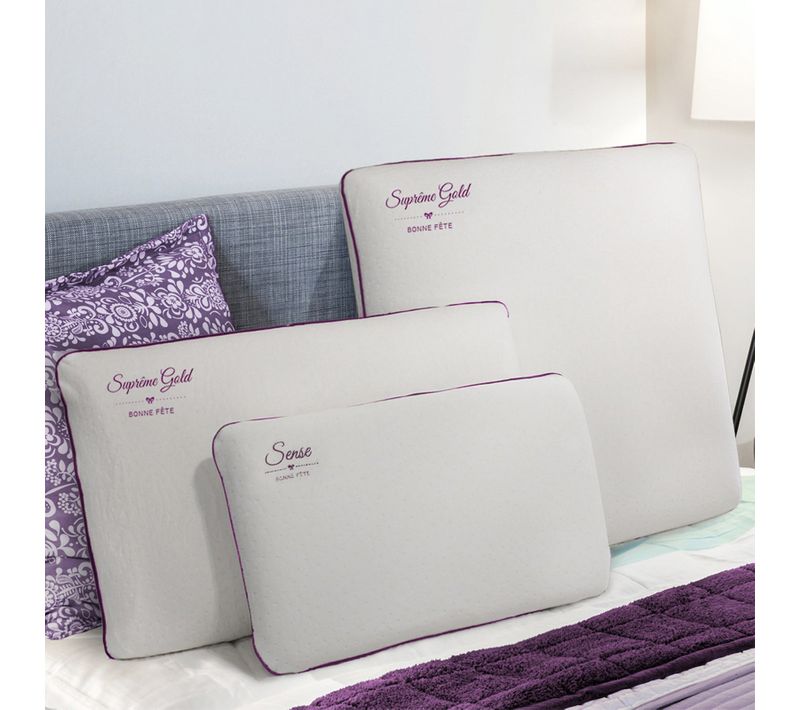 Oreiller 50x30cm Rectangle - Oreiller Bonne Fête : Mousse à Mémoire De Forme, Déhoussable