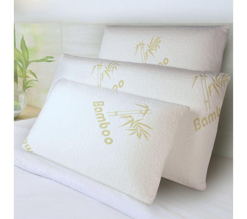 Oreiller Bamboo 60 X 60 Cm - Mousse à Mémoire De Forme - Déhoussable