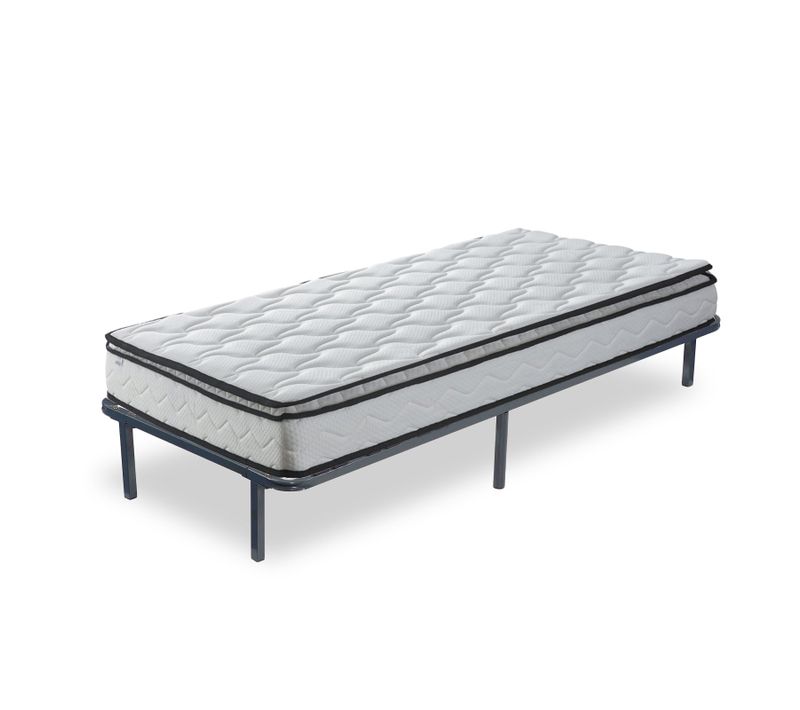 Ensemble Universel Sampur : Sommier + Matelas Mousse Accueil Mémoire De Forme - 90 X 190 Cm