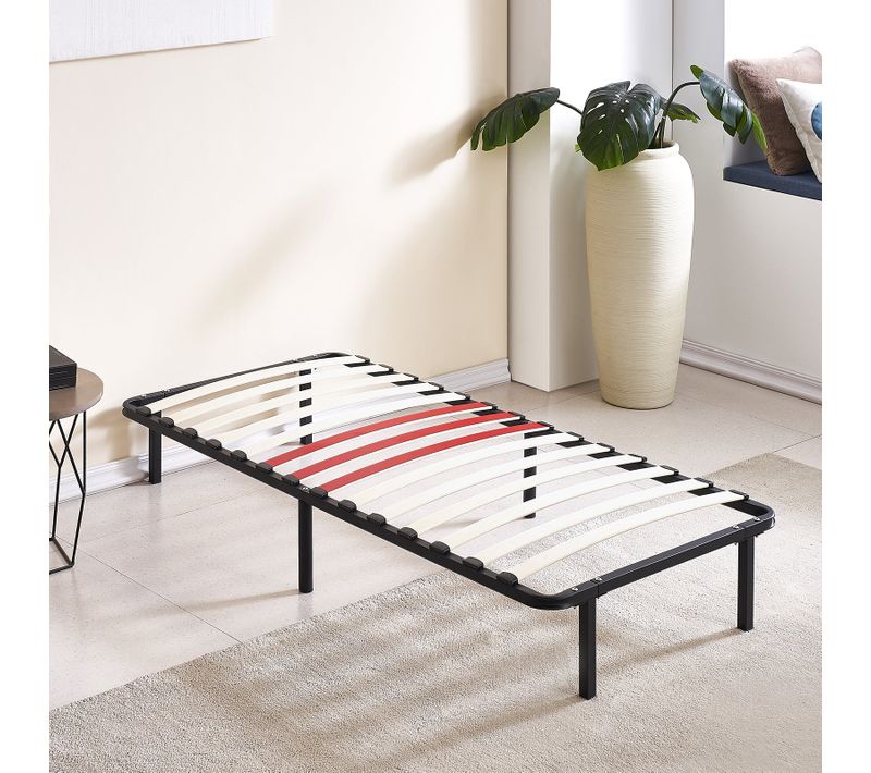 Sommier 90x190cm Somikit - Cadre à Lattes Renforcées - Pieds Inclus
