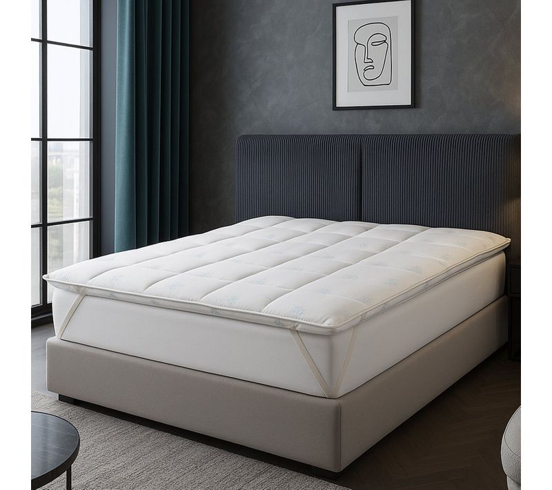 Surmatelas Été 90 X 190 Cm- 100% Microfibre - Tissu Ice Cool Rafraîchissant