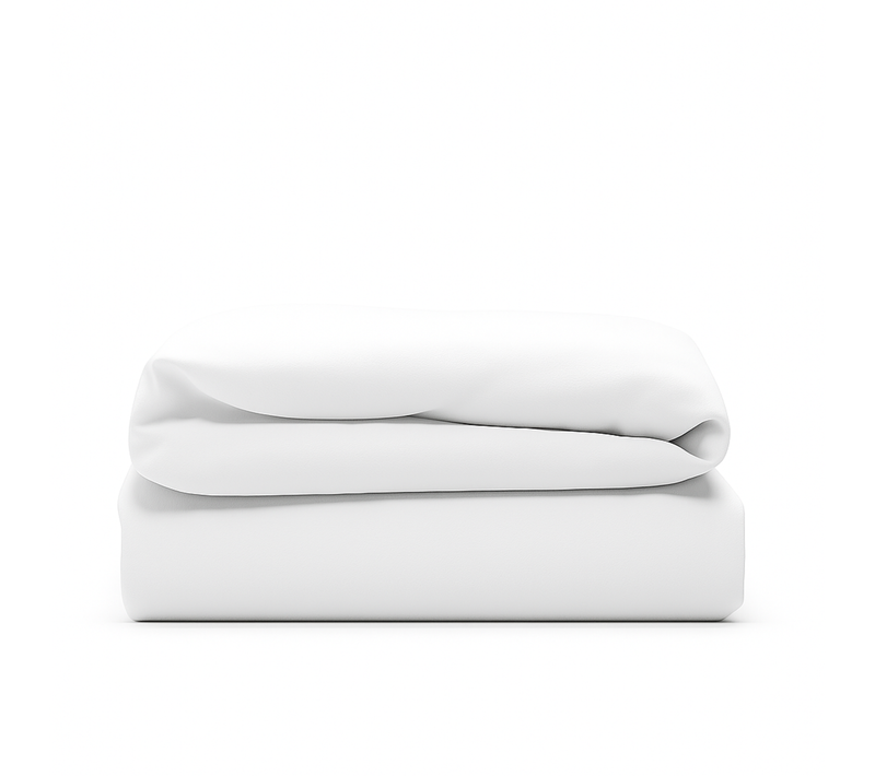 Housse De Couette 260x240 Cm Blanche - Coton 100%- Douce, Respirante Et Naturelle