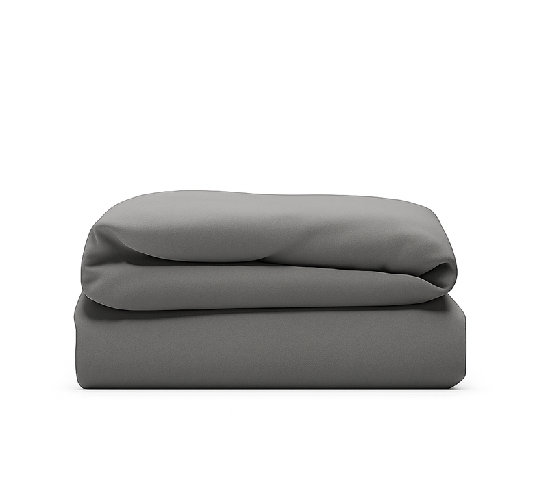 Housse De Couette 240x260 Cm Grise - Douce, Respirante Et Naturelle