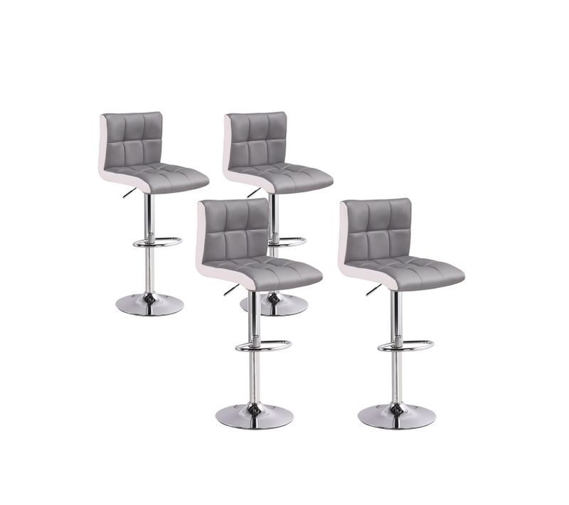 Lot De 4 Tabourets De Bar Magic Gris