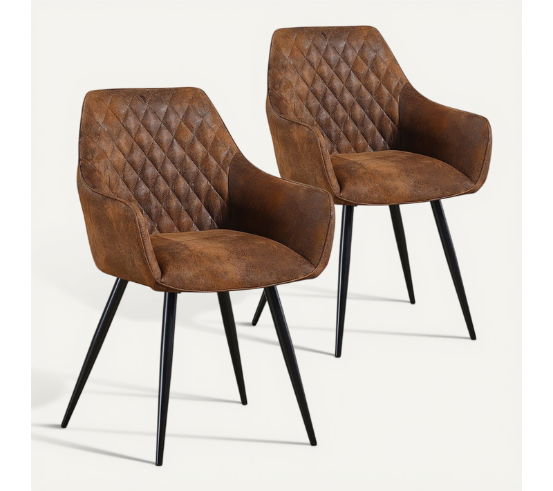 Lot De 2 Chaises Victoria Vintage Pieds Noir