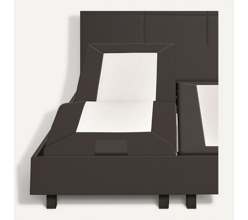 Sommier relaxation 90x200 cm EPEDA ZEN PU chocolat
