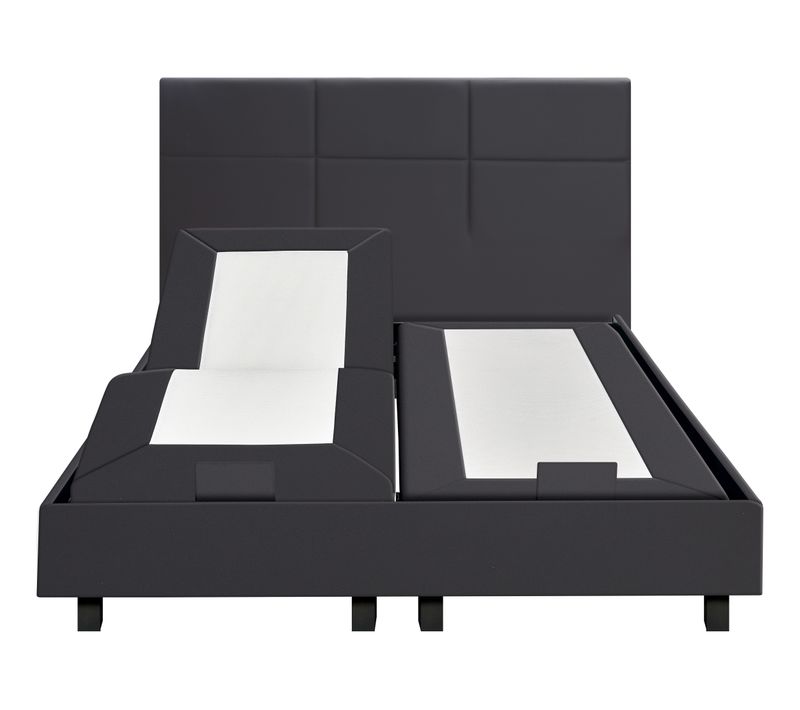 Sommier relaxation 2x80x200 cm EPEDA ZEN PU chocolat