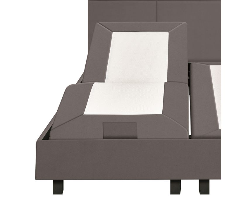 Sommier relaxation 80x200 cm EPEDA ZEN tissu gris taupe