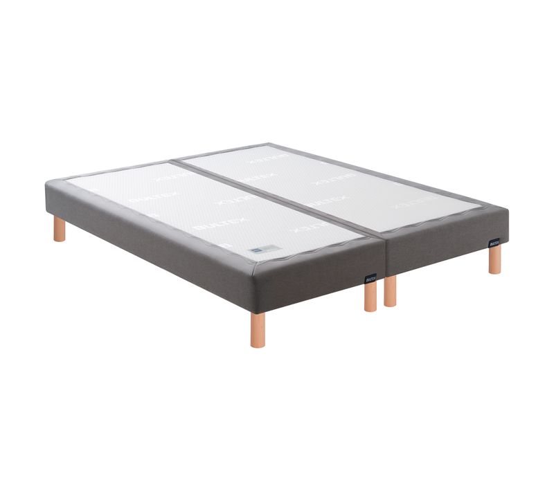 Sommier gris clair 2x100x200cm BULTEX MOELLEUX