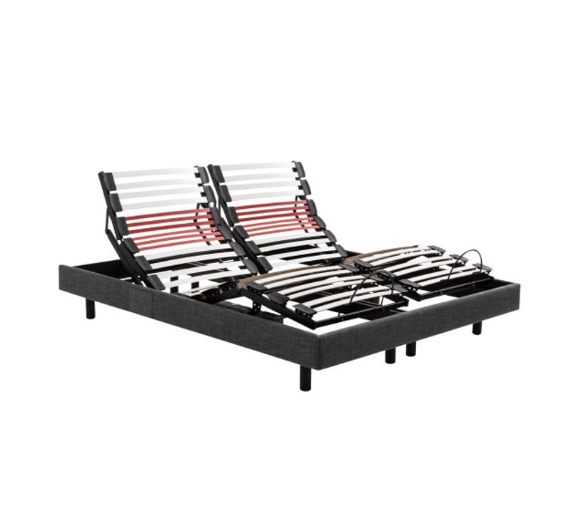 Sommier électrique Epeda Horizon 80x200 Chiné Drak Grey Lattes